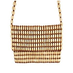 Sigrid Olsen Wooden Bead Crossbody Purse Bag